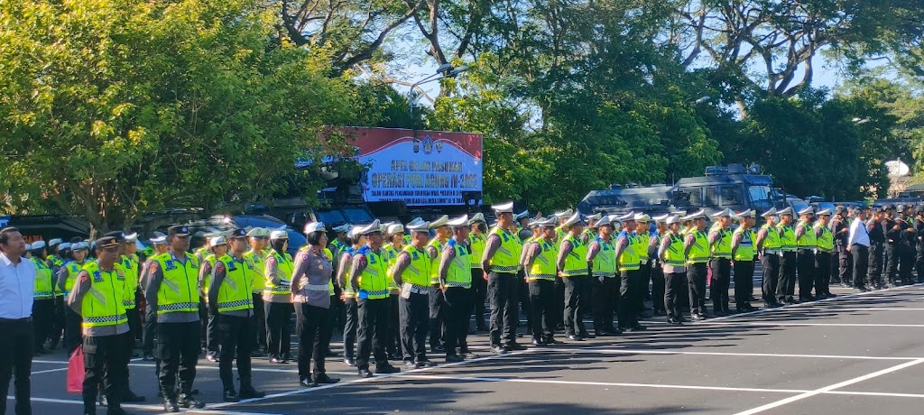 Polres Bandara Ngurah Rai Ikuti Gelar Pasukan Pengamanan Kunjungan Wapres RI ke Bali